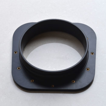 Fume cabinet glove port ring and flange
